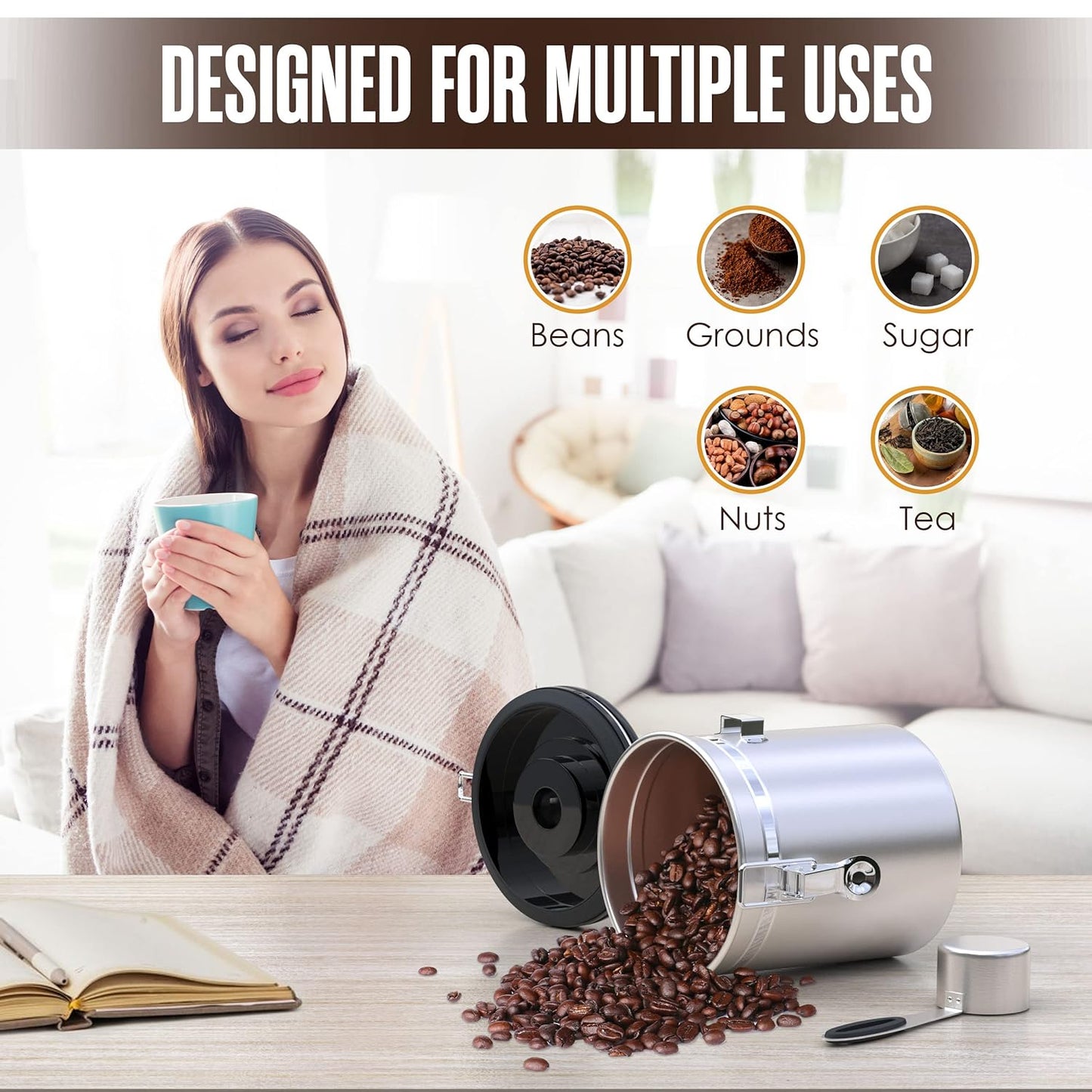 Mr. Coffee 48oz Airtight Coffee Canister