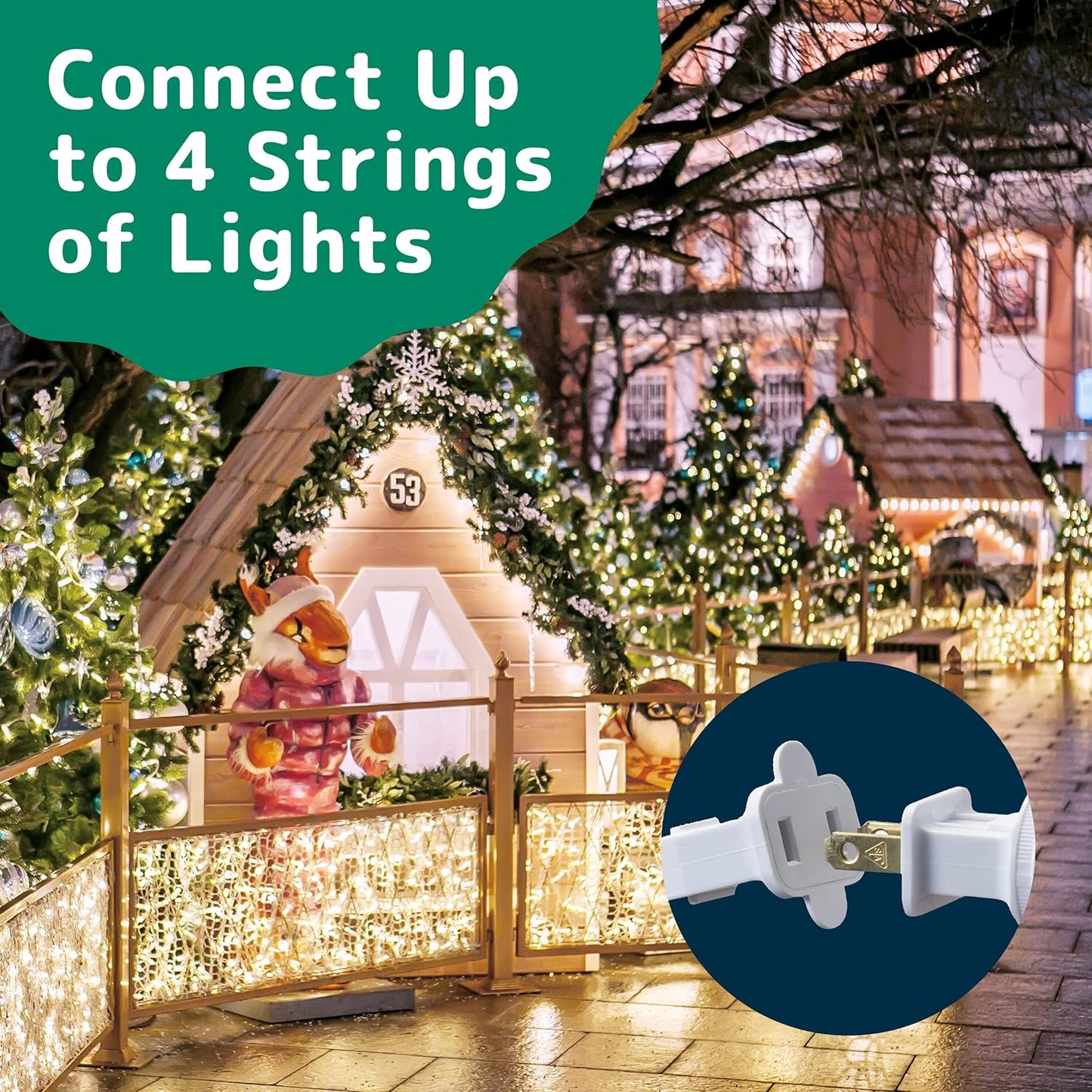 200 LED Clear Bulbs Icicle Light with White Wire