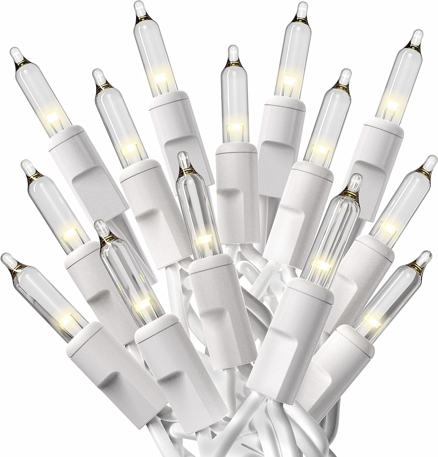 200 LED Clear Bulbs Icicle Light with White Wire