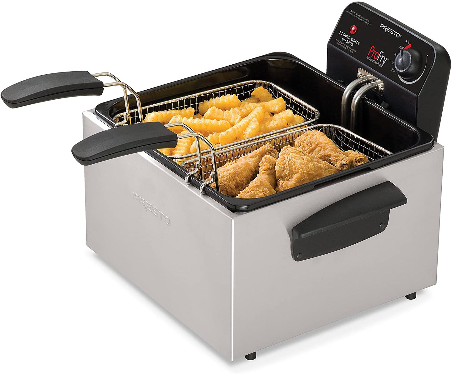 Presto Dual Basket Pro Fry (Free Gifts: Spoon & Garlic Spice)