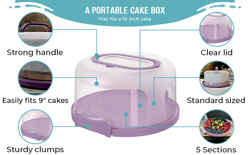 Portable Cake Carrier - Green