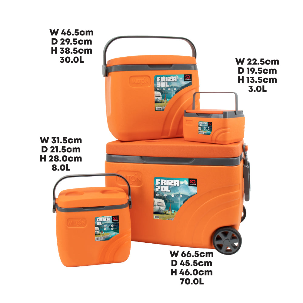 4 PC Orange Insulated Water Jug Set