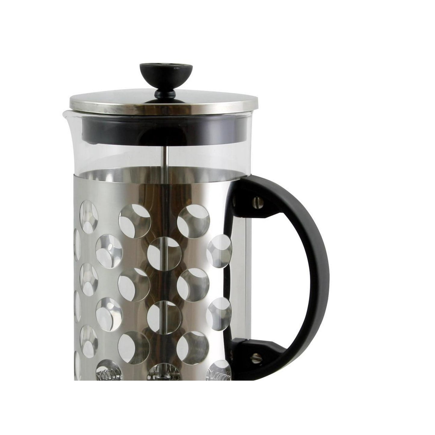 Mr. Coffee Polka Dot 32 oz Stainless Steel Coffee Press with Scoop