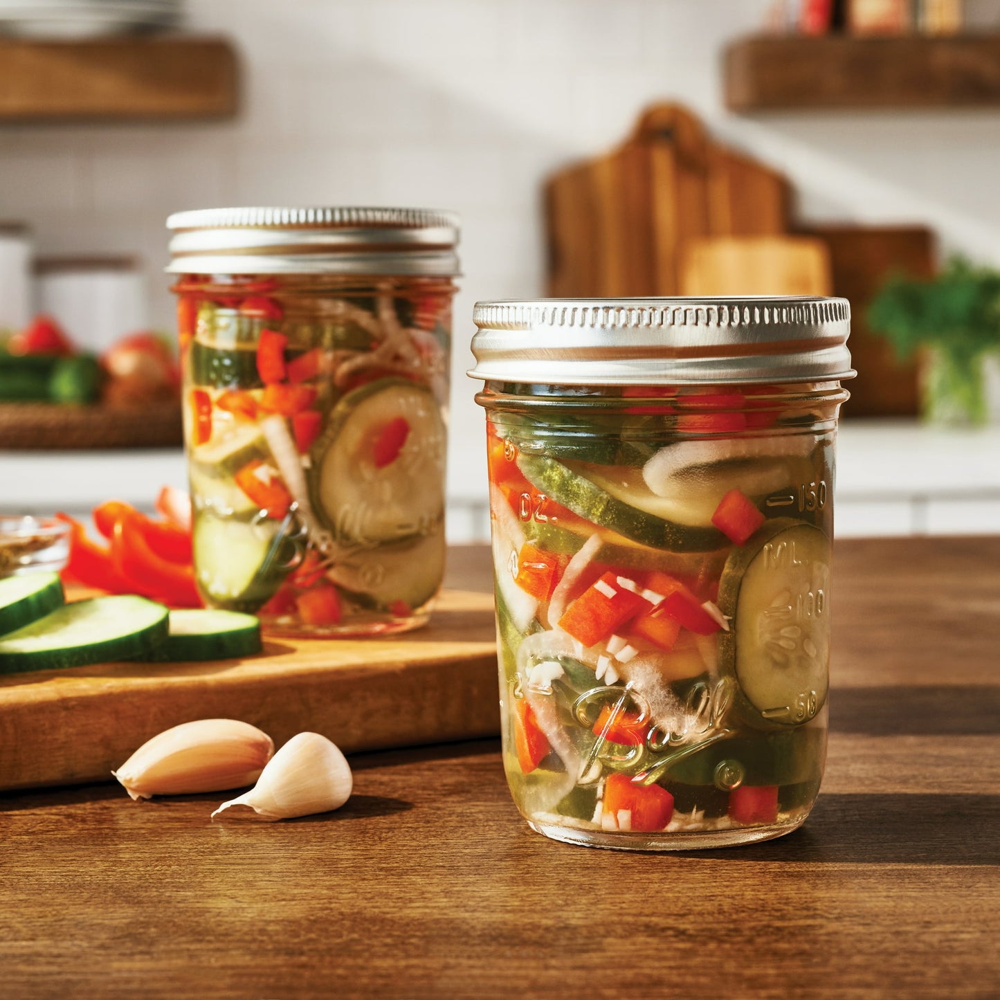 12 PC Ball Mouth Half Pint Mason Jars with Lids & Bands