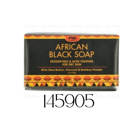 P.E African Black Soap 7oz FREE GIFT/Jabón Africano P.E 7oz+ GRATIS REGALO