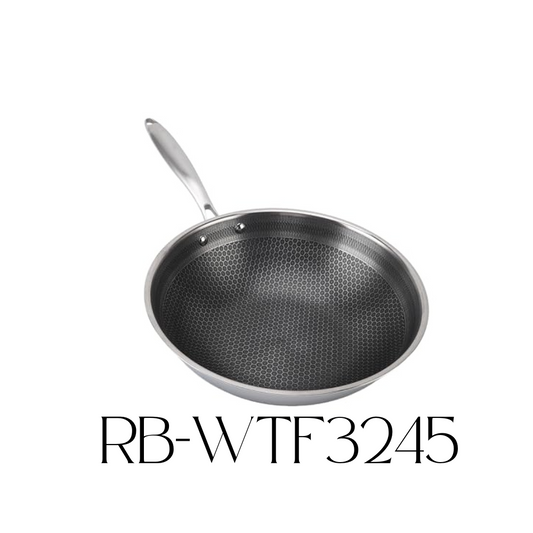 Royal Mega Cook 32cm Stainless Steel Fry Pan+FREE GIFT/ Sartén de acero inoxidable Royal Mega Cook de 32cm + REGALO GRATIS