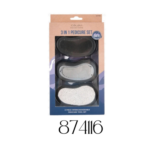 Celavi 3in1 Pedicure Set/Juego de Pedicura 3 en 1 Celavi