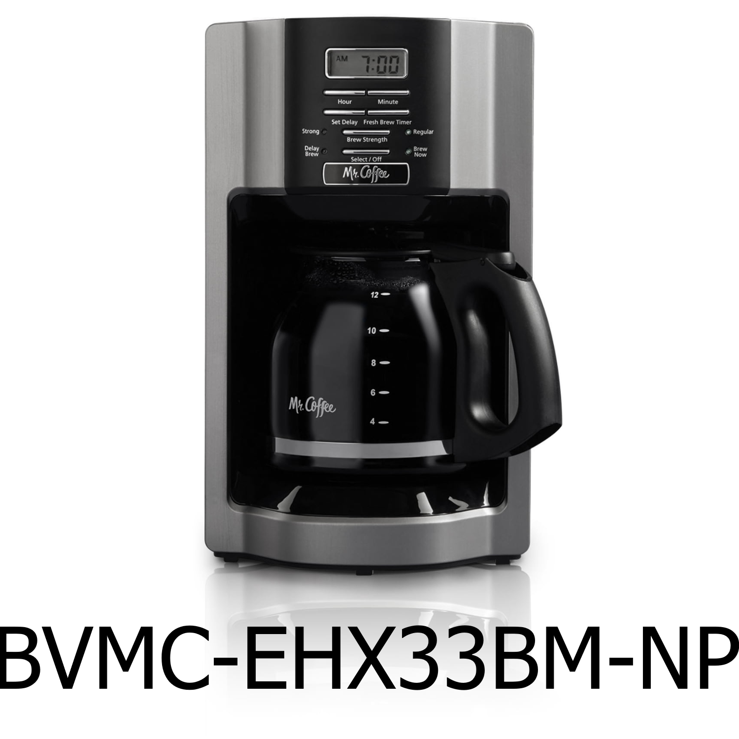 Mr. Coffee 12 Cup Programmable Coffeemaker Rapid Brew Brushed
