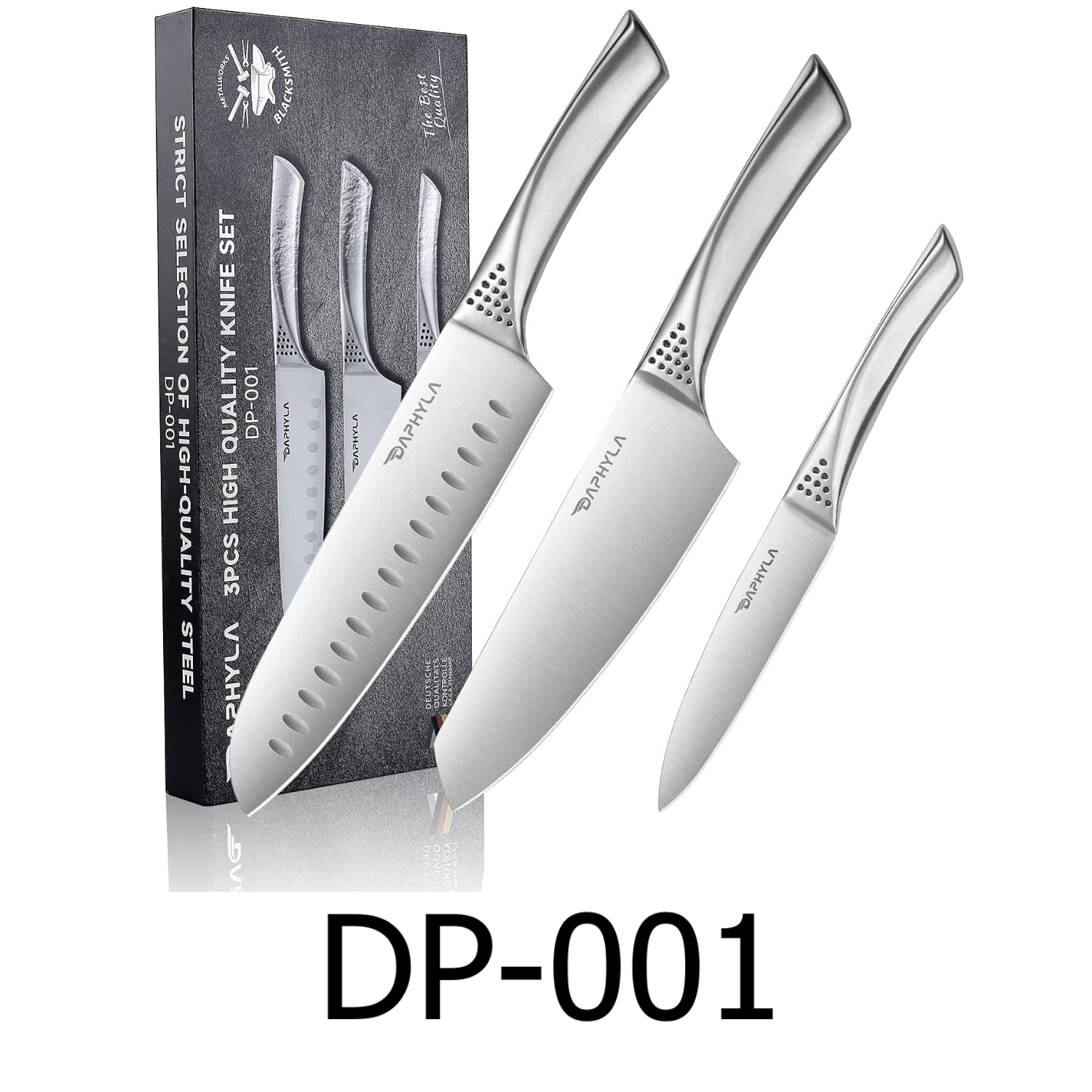 3 PC Daphyla Stainless Steel Kitchen Knife Set – R & B Import