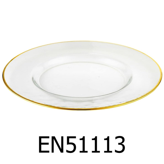 6 PC 13" Gold Charger Plate