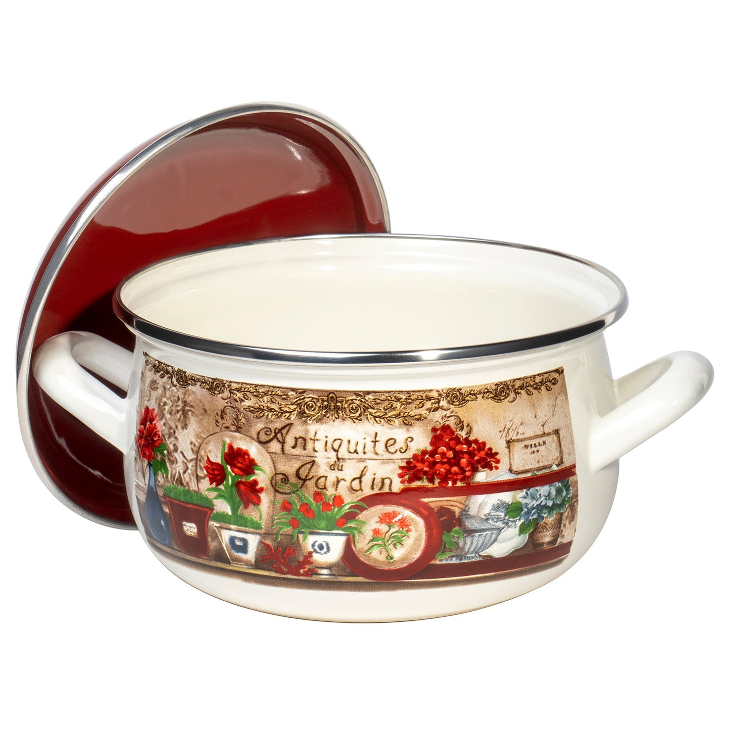 10 PC Retro Style Enamel Stock Pot