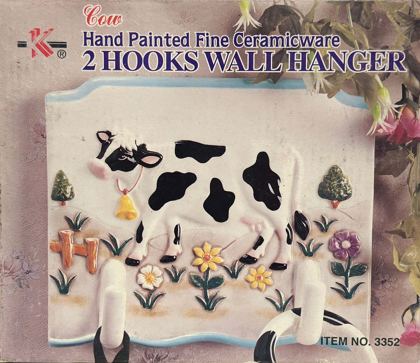 2 Hooks Cow Wall Hanger