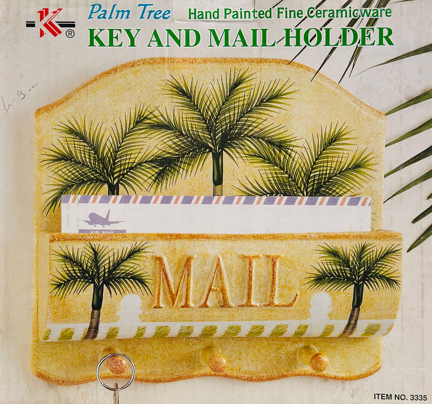 Palm Tree Key & Mail Holder