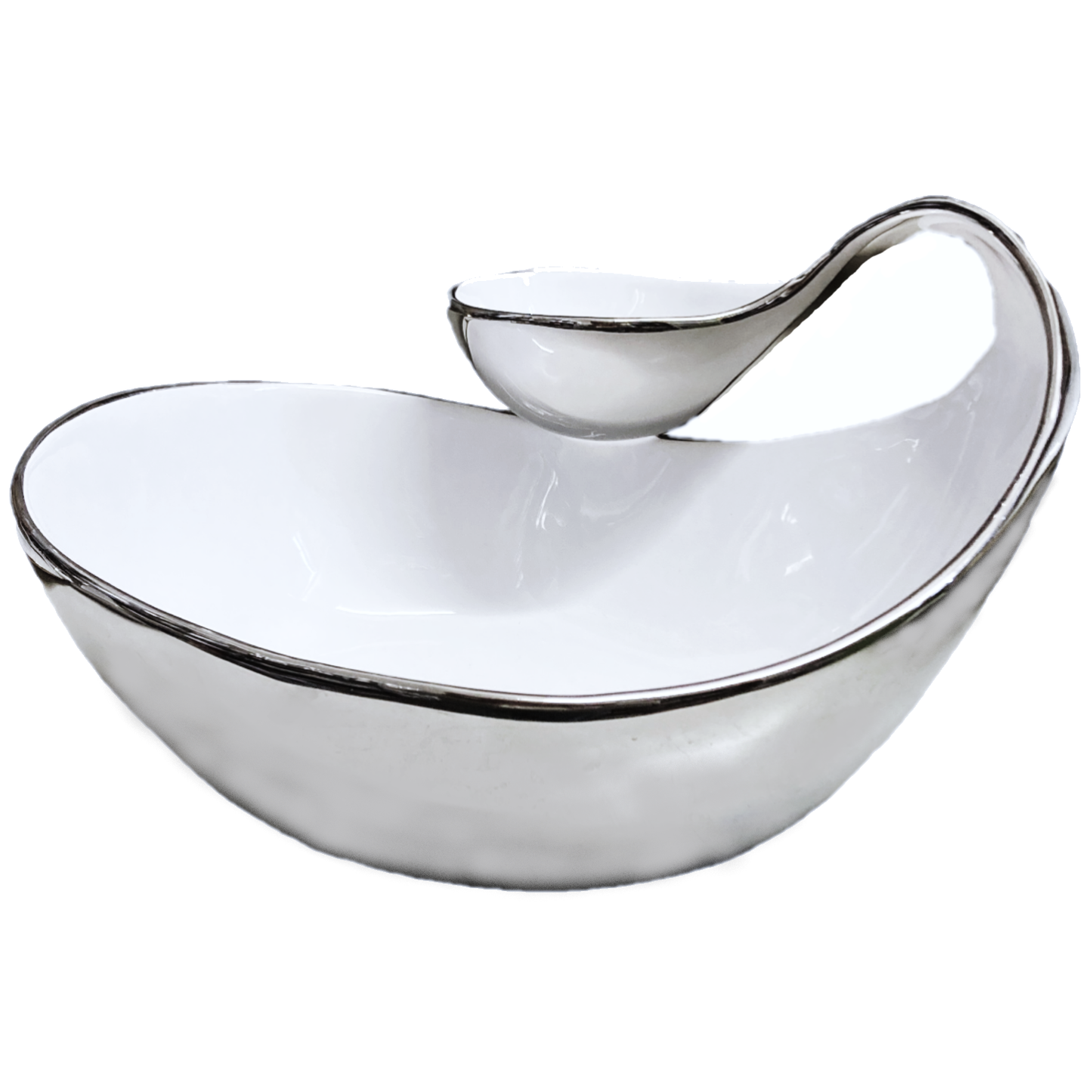2 Tier Silver Plated Decorative Bowl