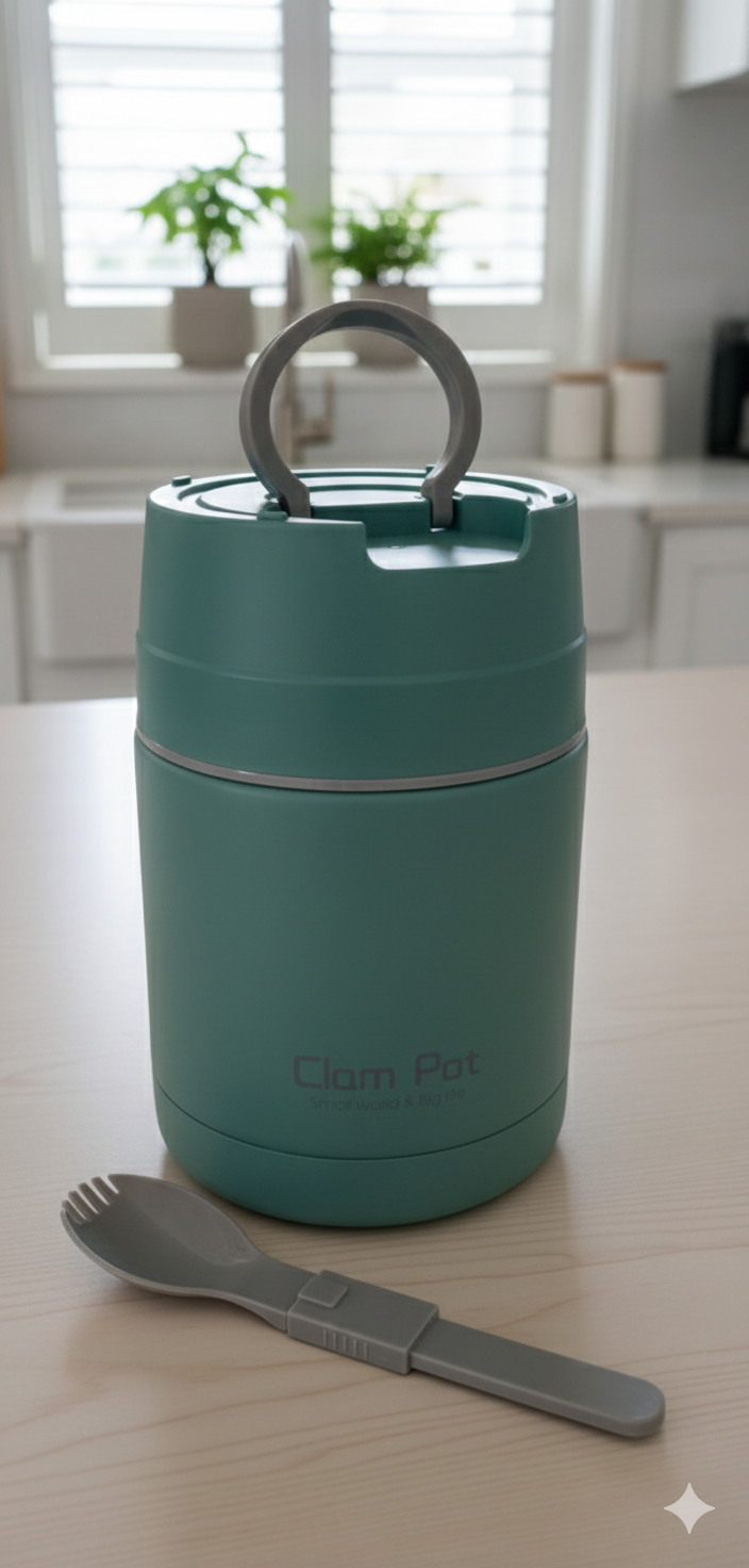 800ml Green Braised Burning Thermo Stainless Steel Cup