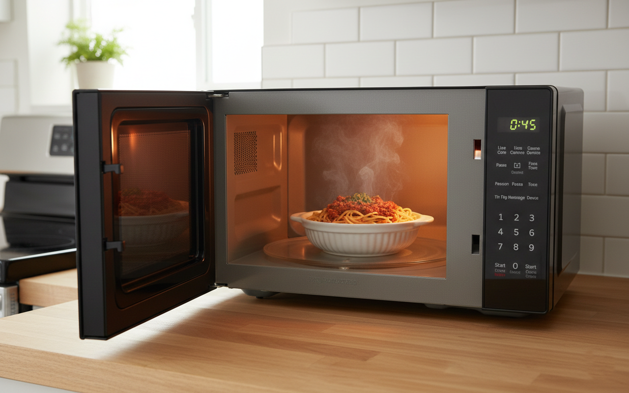 Black Black+Decker 0.7 Cu. Ft. Microwave Oven