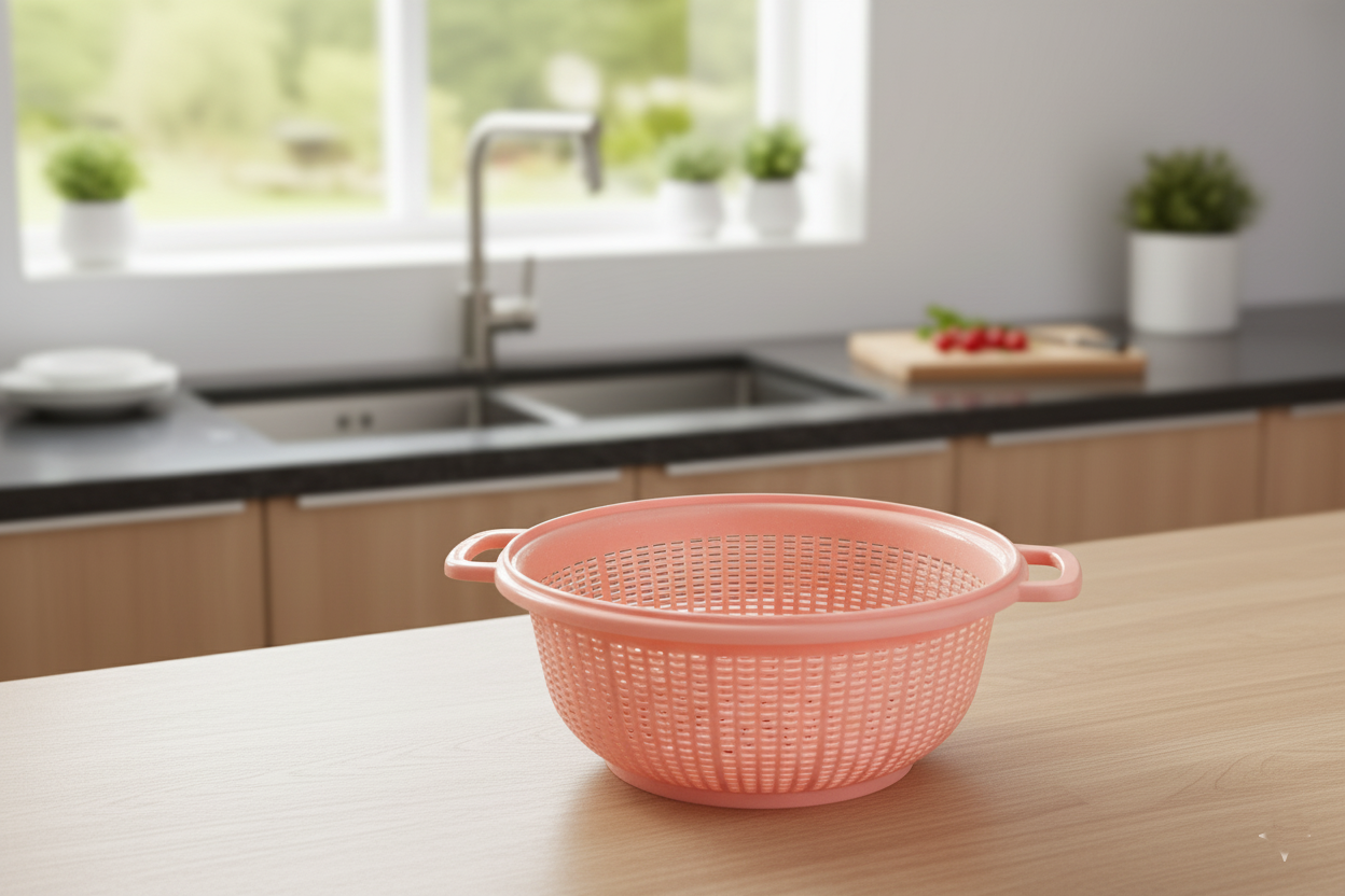 21cm Plastic Round Strainer with Handles