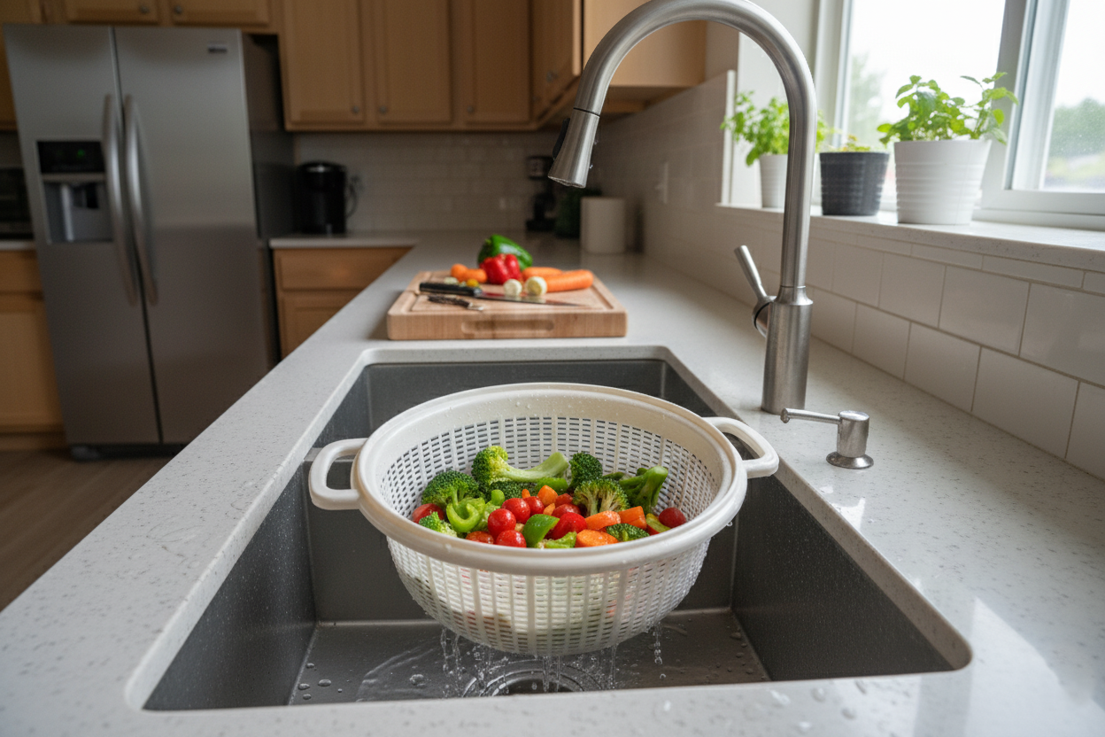 21cm Plastic Round Strainer with Handles