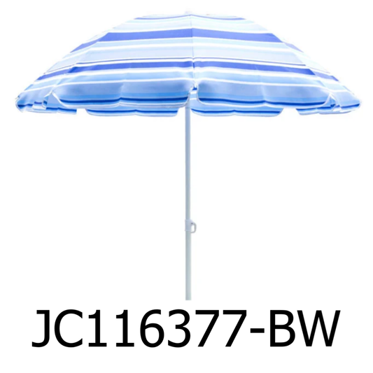 5.25 ft Blue-White Stripe Beach Umbrella