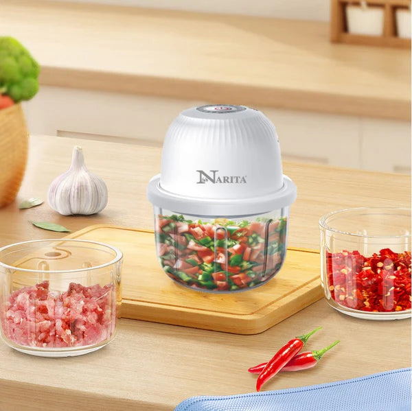 Cordless Narita White Mini Chopper - 350 ml