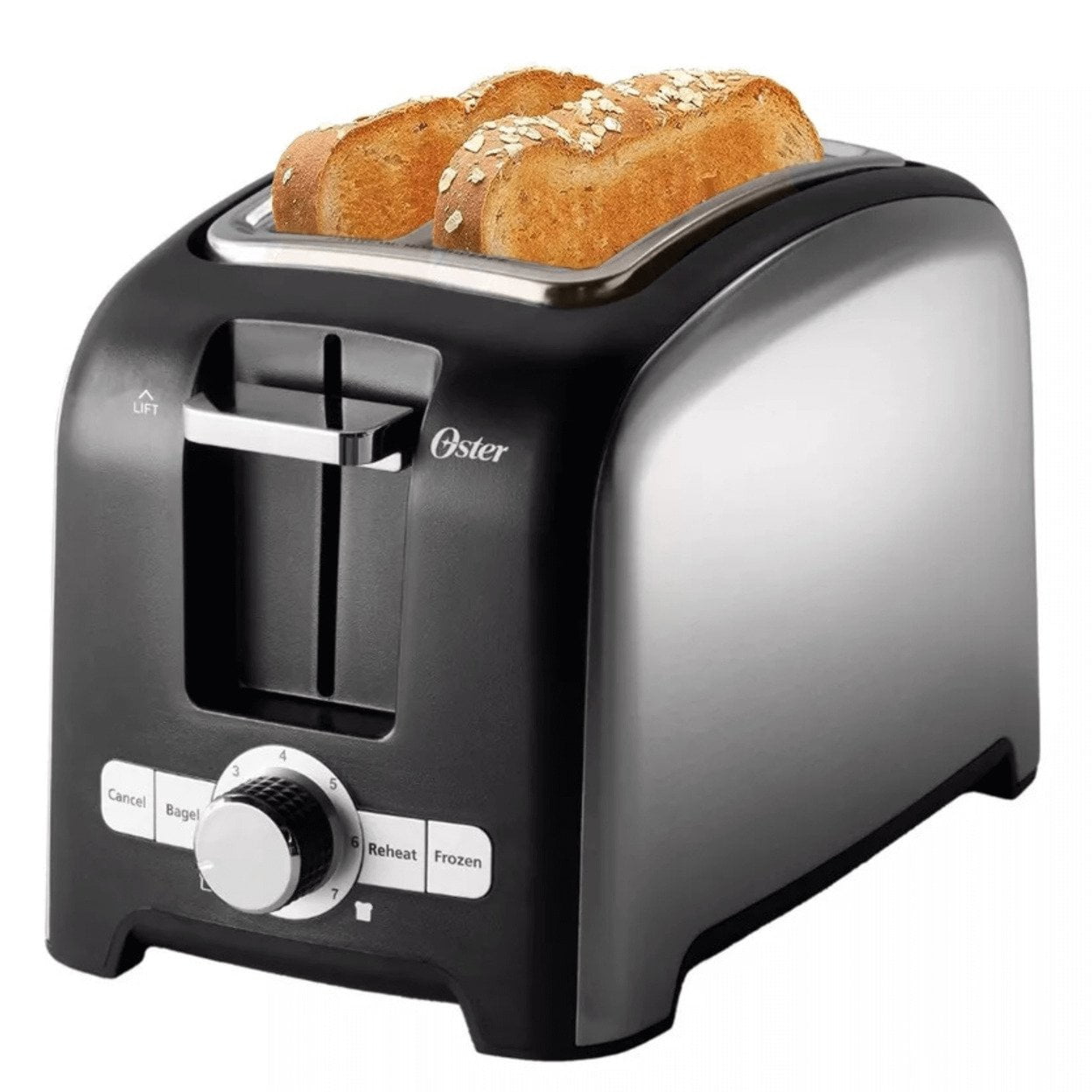 Oster 2 Slice Toaster with Extra-Wide Slots in Brushed Stainless Steel