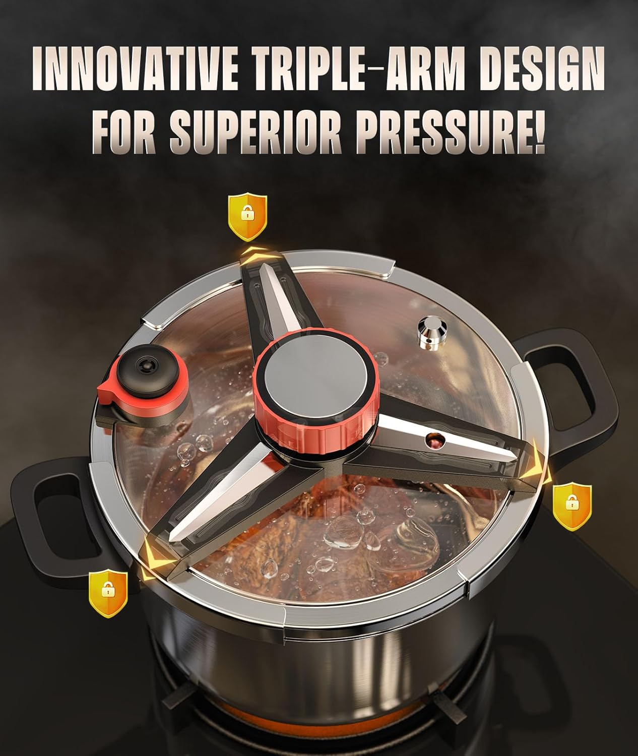 Stainless Steel Pressure Cooker-20L(Free ladle spoon gift)