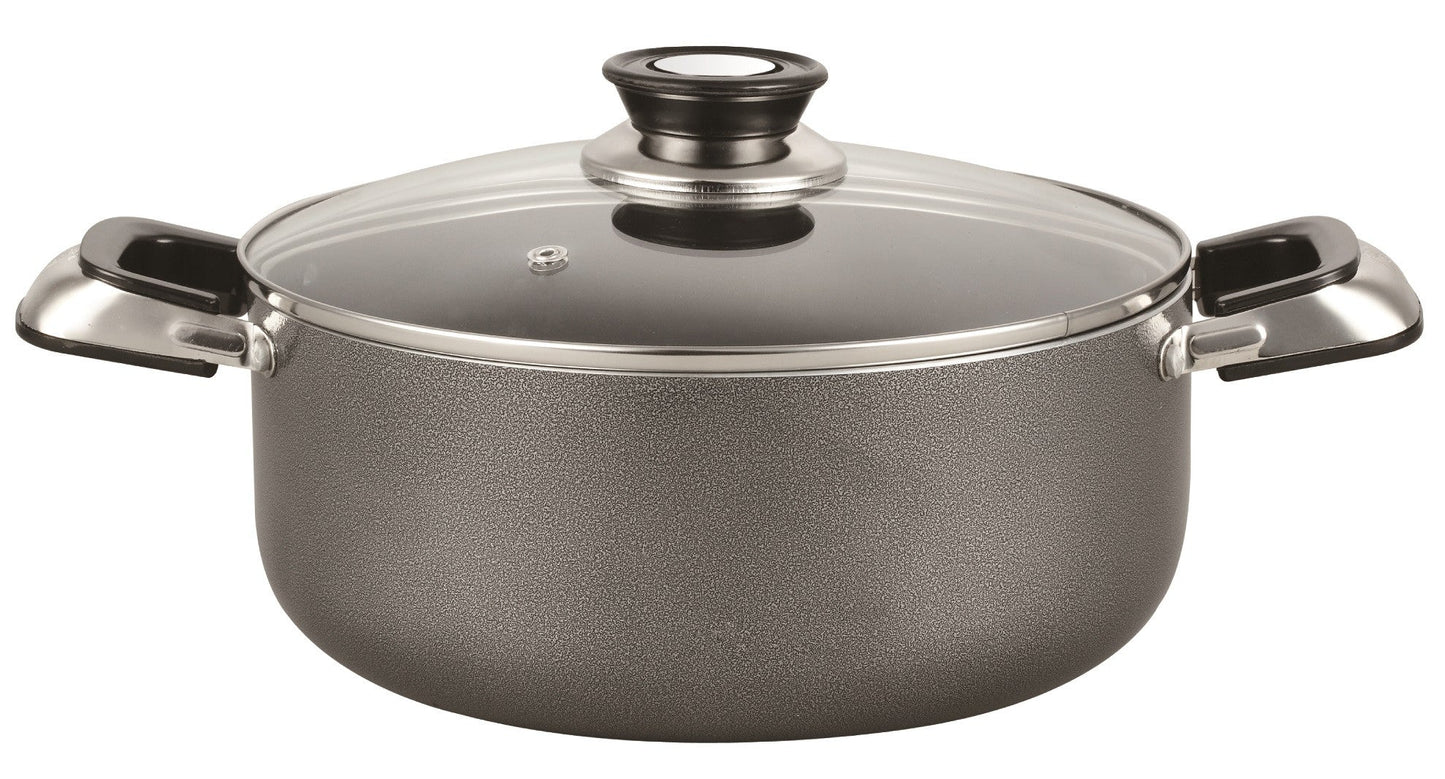 22 QT Non-stick Stockpot with Glass Lid