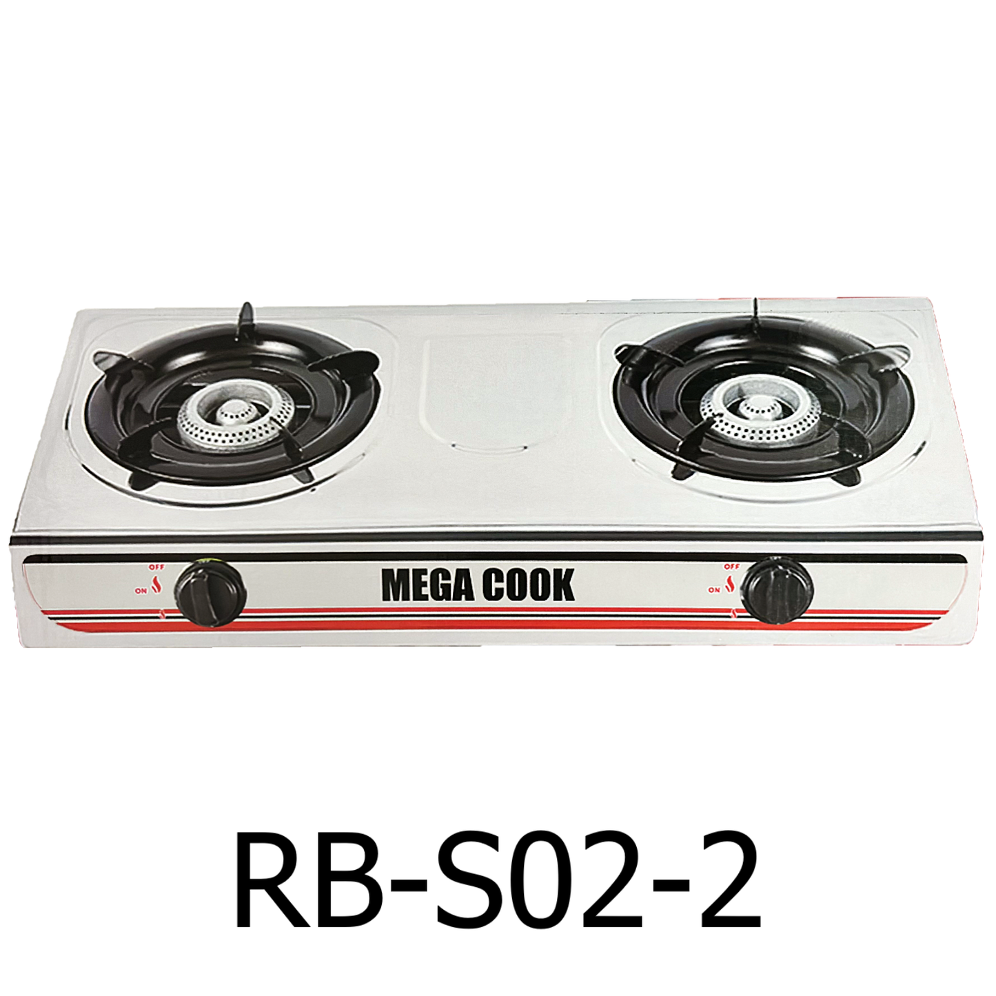 Mega Cook Propane Gas Cooktop 2 Burners Stove