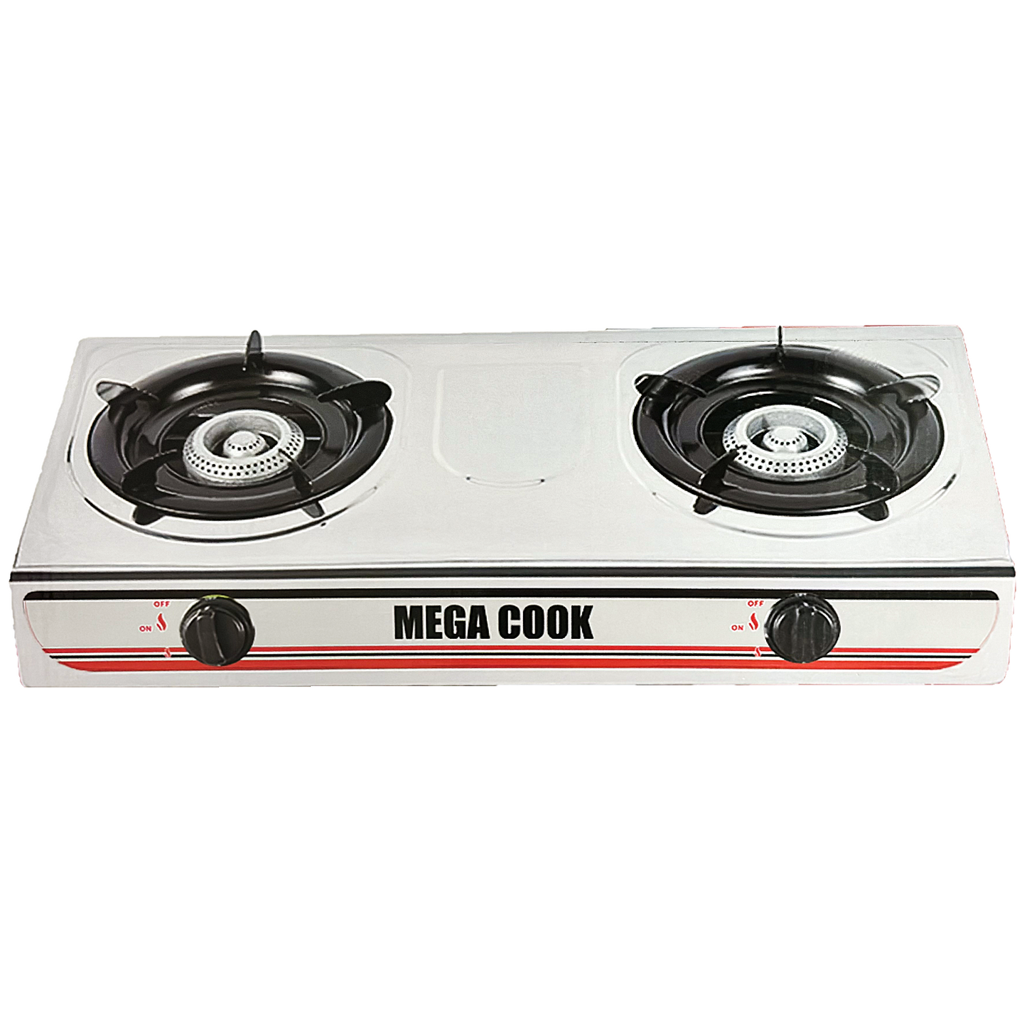 Mega Cook Propane Gas Cooktop 2 Burners Stove