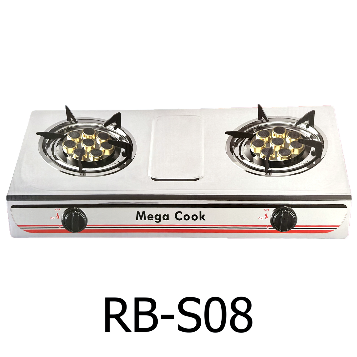 Mega Cook Propane Gas Cooktop 2 Burners Stove High Pressure