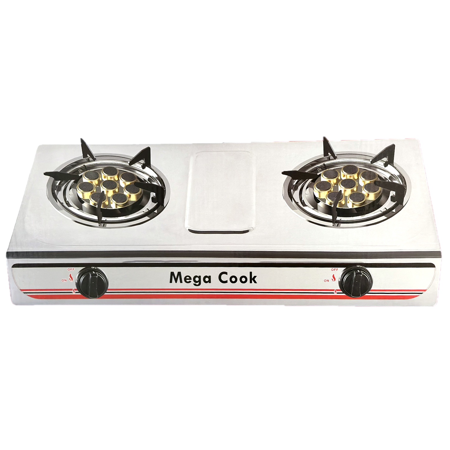 Mega Cook Propane Gas Cooktop 2 Burners Stove High Pressure