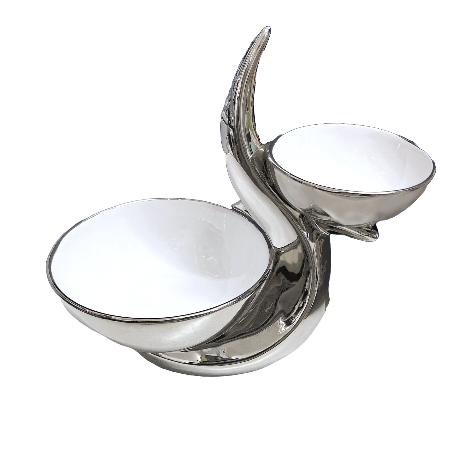 Small 2 Tier Silver Plated Decorative Bowl