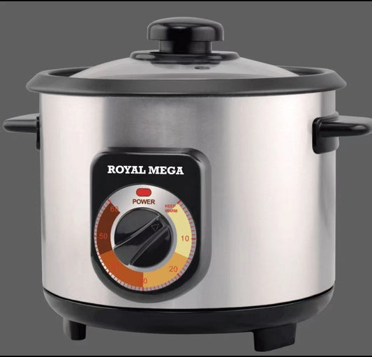 CRISPY RICE COOKER-5 CUPS- ROYAL MEGA RICE COOKER- INCLUDES A FREEBIE SS TRAY