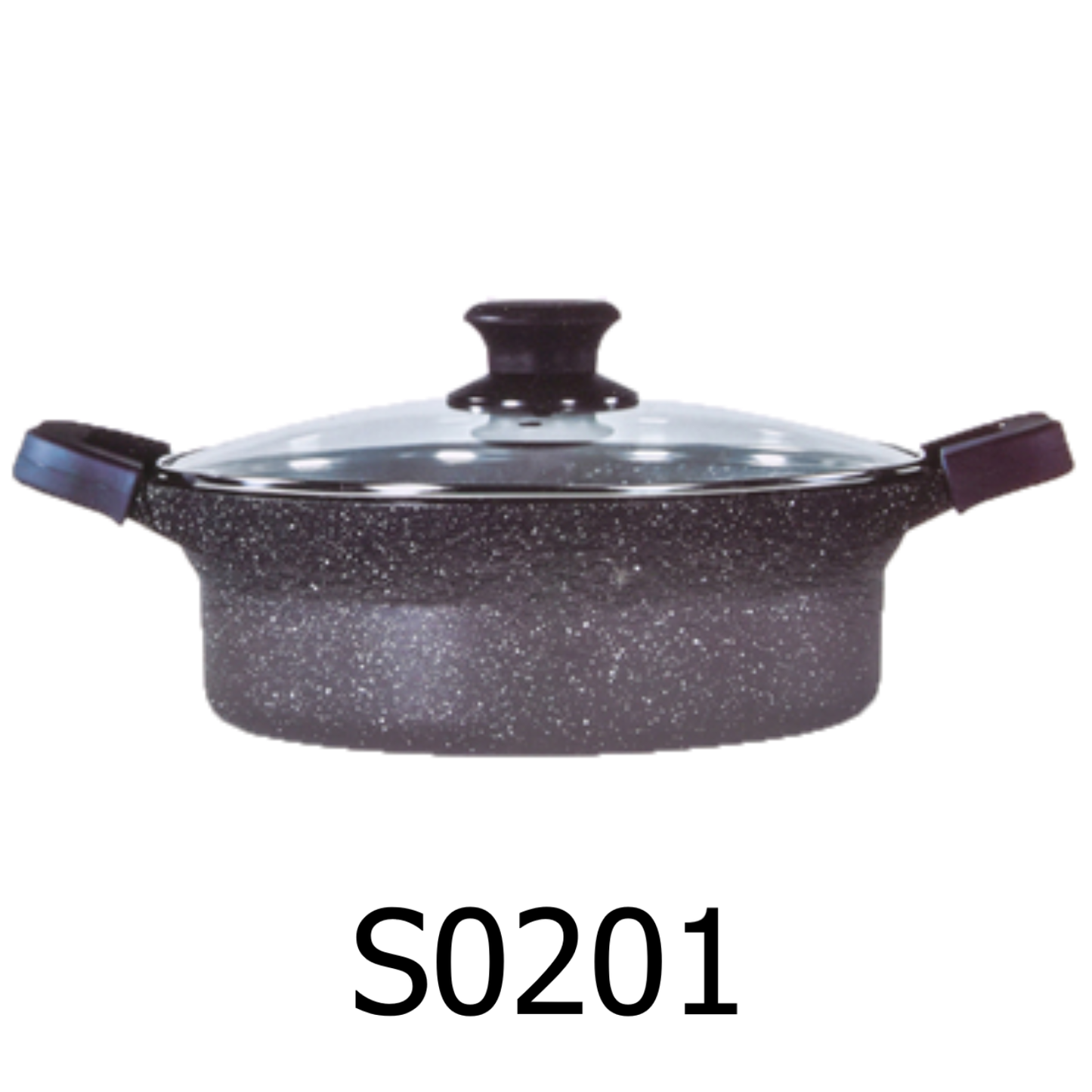 28cm Marble Low Pot Non-Stick High Quality