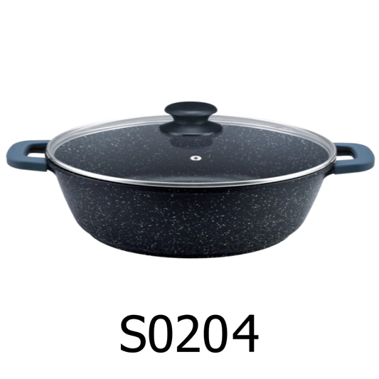 28cm Marble Low Pot Non-Stick High Quality