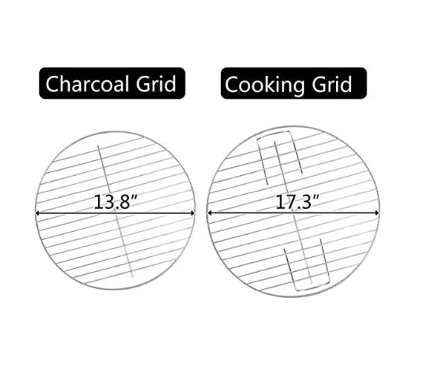 17" Round Portable BBQ Charcoal Grill Set (Free Gifts: Grilling Skillet & 3 Spices)