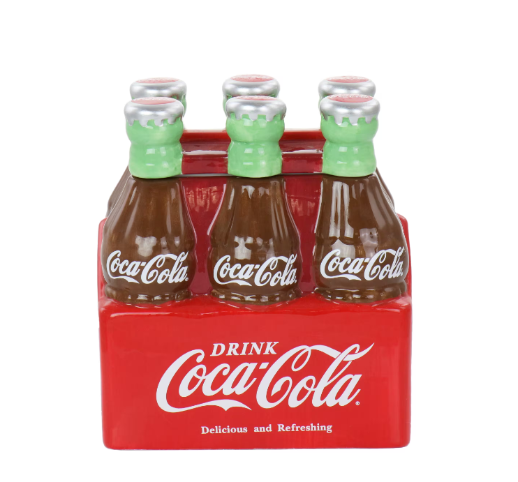 Ceramic Coca Cola Cookie Jar Six Pack of Bottles