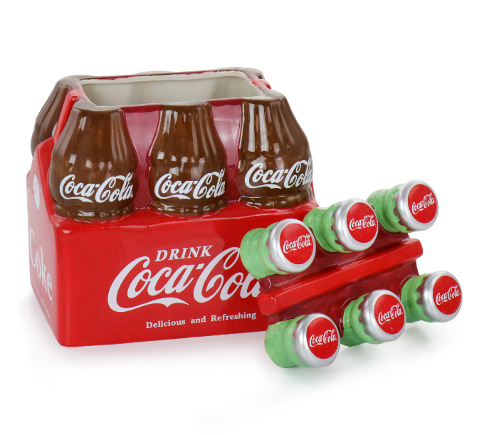 Ceramic Coca Cola Cookie Jar Six Pack of Bottles