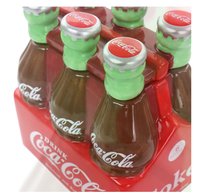Ceramic Coca Cola Cookie Jar Six Pack of Bottles