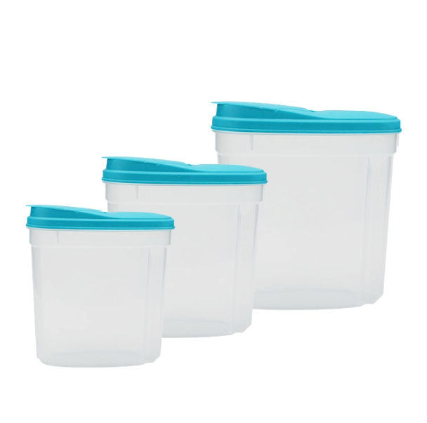 3 PC Teal Cereal Container Set