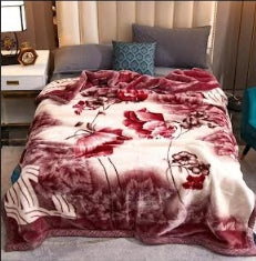 6.5 Kg Floral Print 2-ply Queen Size Blanket