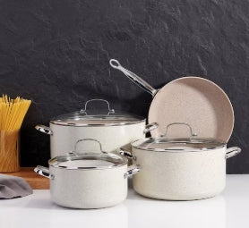 Korkmaz 7-Piece Cookware Granite Set