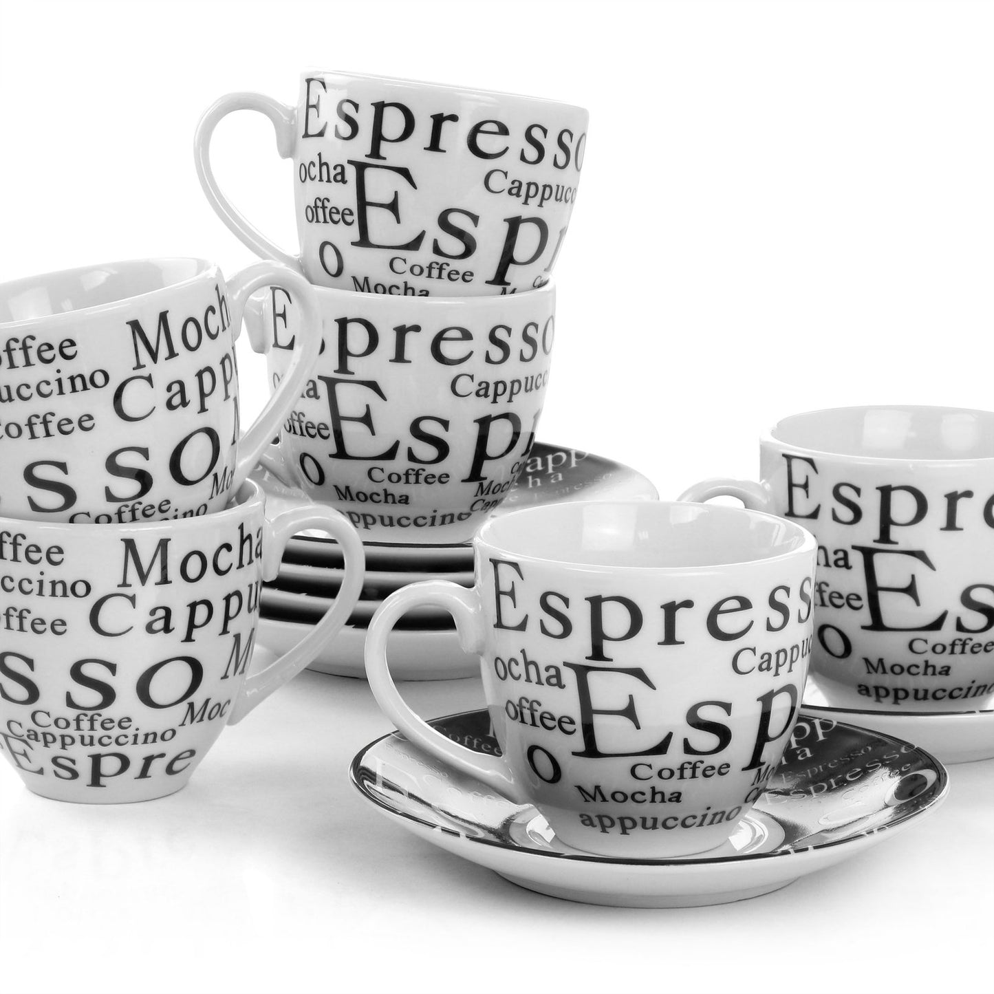 13 PC Espresso Set with Metal Rack