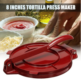 8 IN Aluminum Tortilla Press Maker - Red