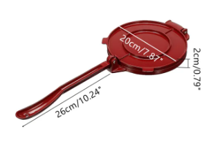 8 IN Aluminum Tortilla Press Maker - Red