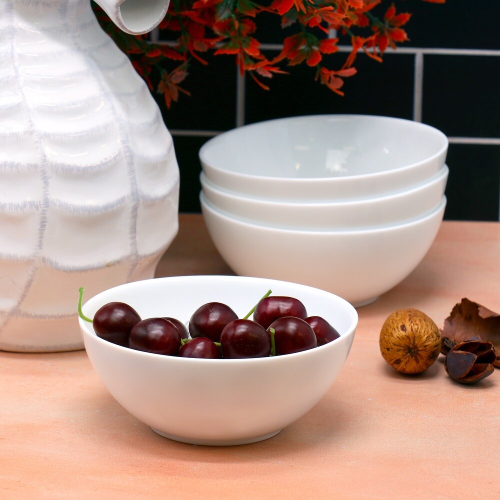 8 PC Ultra by Gibson 12oz Tempered Opal Glass Bowl Set