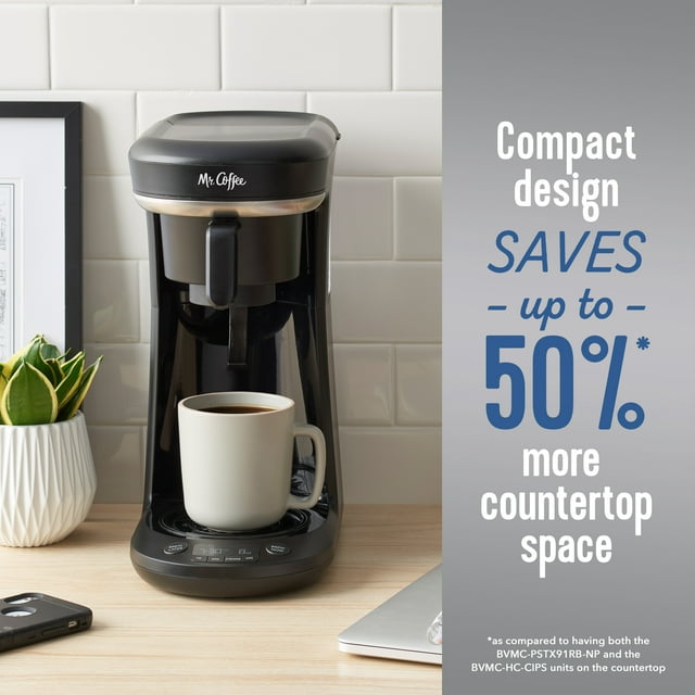Mr. Coffee Pod & 10-Cup Space-Saving Combo Brewer
