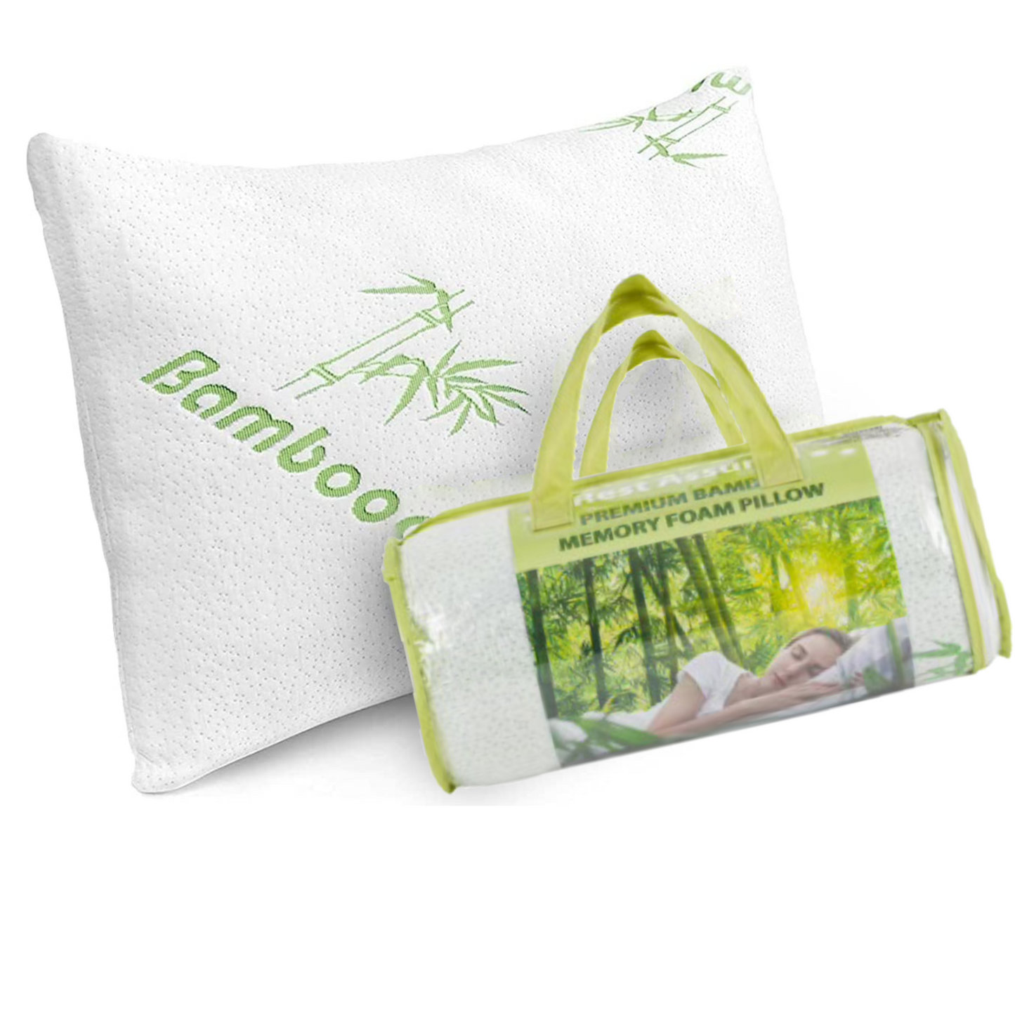 Premium Bamboo Memory Foam Pillow - Queen Size