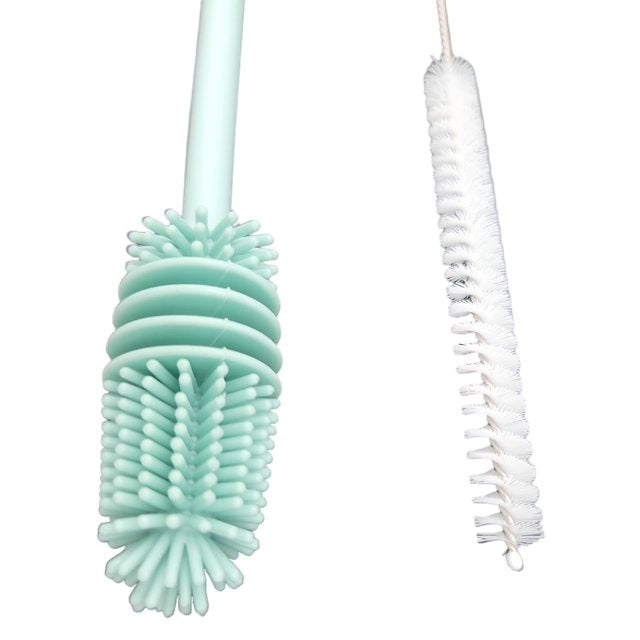 2 PC Bottle & Straw Brush Set - Green