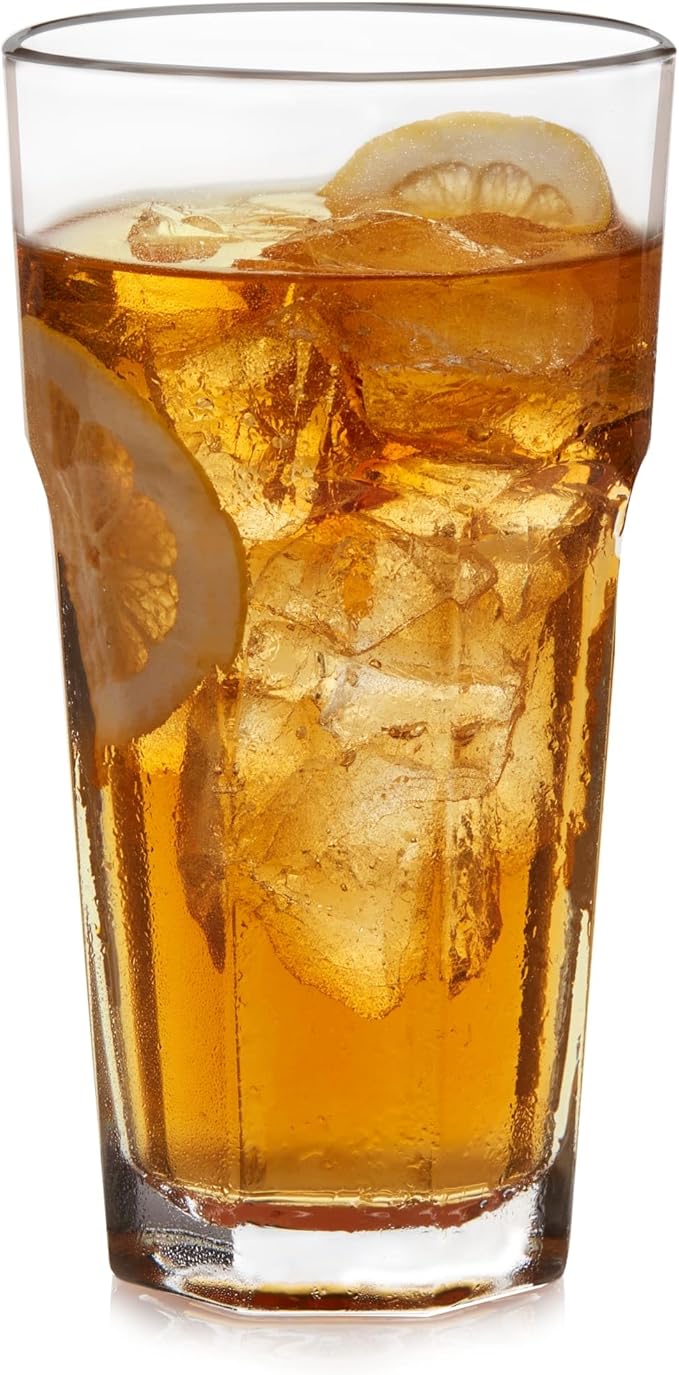 Lisboa Rocks Glasses, Set Of 4 Classic Everyday Drinking Glasses, 12oz Cups For Kitchen,